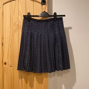 J Crew pleated polka dot skirt